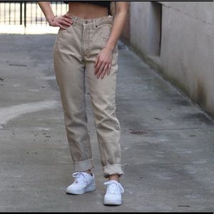 Khaki mom jeans/pants Calvin Klein sz25/26